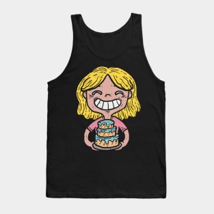 Cute laughing Cupcake Baking Girl - Funny Cake Dealer Gift Tank Top